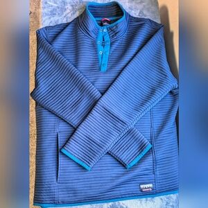 Gerry Jacket Men's Size 2X Blue Quilted Button Polyester Pullover